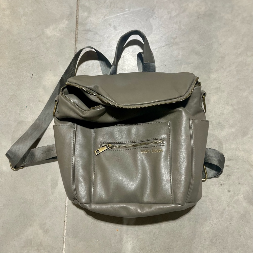 Fawn Design Charcoal Backpack with Front Zip Pocket